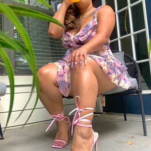 Tropical skater dress